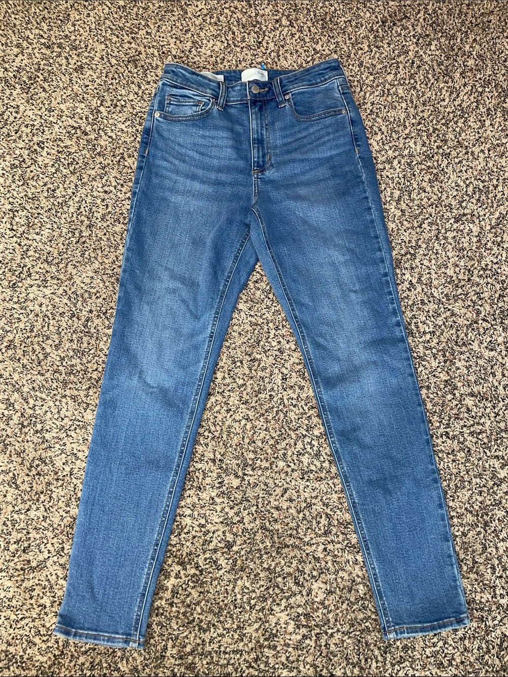 Classic Everyday High Rise Skinny Medium Wash Blue Denim Jeans Sz 8 | NWOT